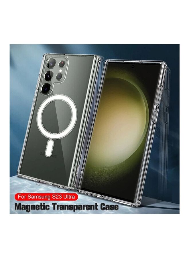 MARGOUN - Clear Magnetic Case Compatible with MagSafe Wireless Charging Transparent Slim Cover for Samsung Galaxy S23 Ultra Clear - Image 1