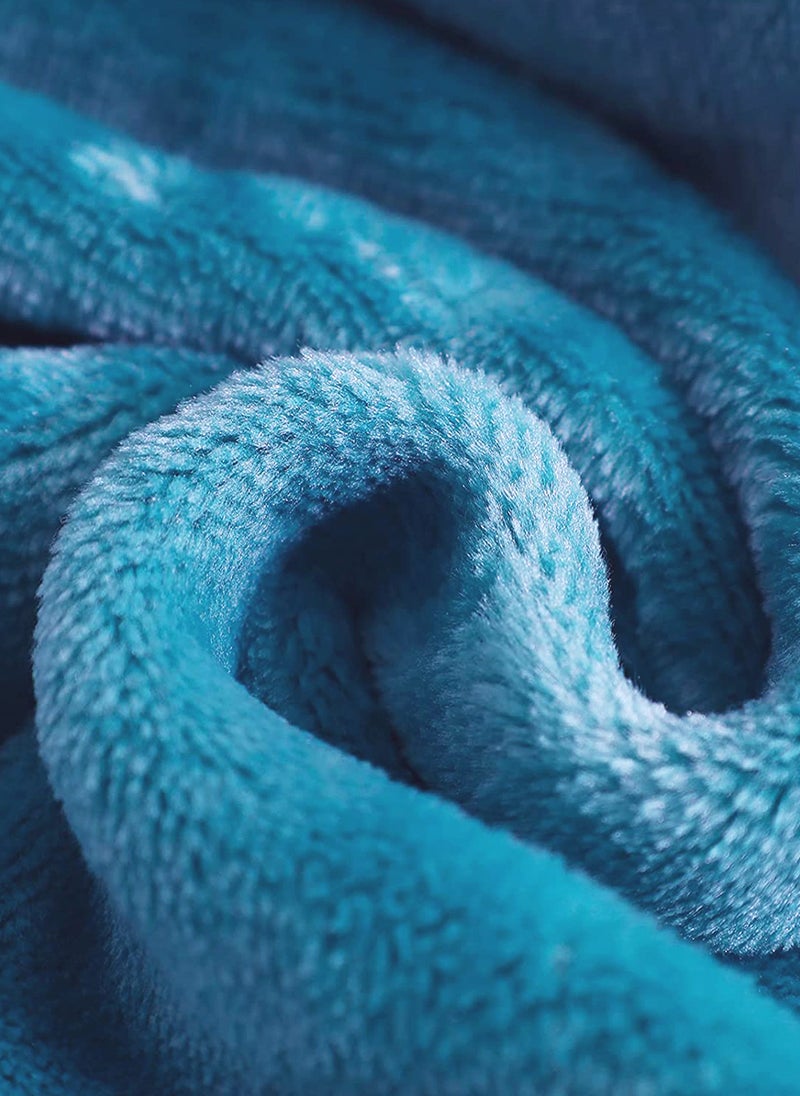 Noon East - Lightweight Summer Blanket Queen Size 310 GSM Extra Soft Fleece All Season Blanket And Sofa Throw Blue 150 x 200cm - Image 1