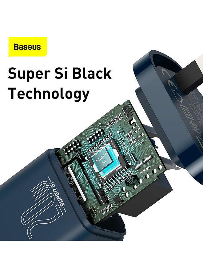 Baseus Super Si Quick Charger 1C 20W UK Blue - Image 3
