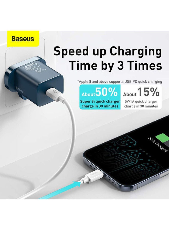 Baseus Super Si Quick Charger 1C 20W UK Blue - Image 4