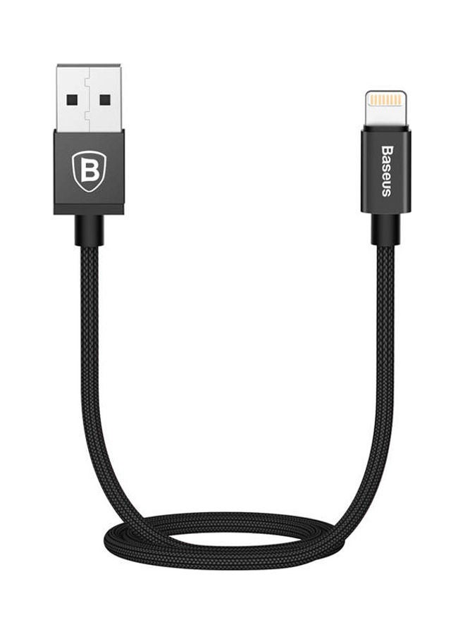 Baseus Simple Version of AntiLa Series MFI Metal Charging Cable 1.8M For Apple Black - Image 1
