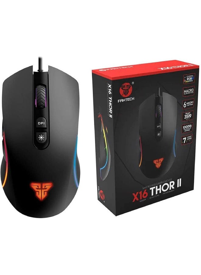 X16 THOR II Macro Programmable RUNNING RGB CHROMA Gaming Mouse |USB INTERFACE | FOR PC