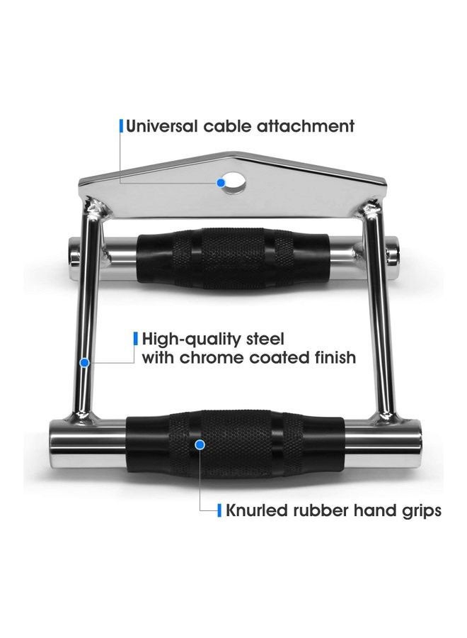 SkyLand - Rubber Handgrips Double D Row Handle Cable Attachment 18x17x13.5cm - Image 1