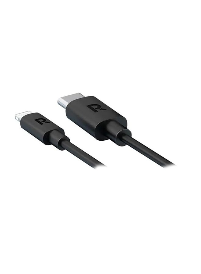 RAVPOWER MFi Certified Dual Ports Wall Charger With Type C To Lightning Charging Cable Black  - Image 2