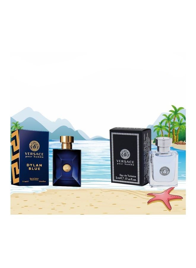 فيرزاتشي Pour Homme And Dylan Blue Set 5+5ml - Image 1