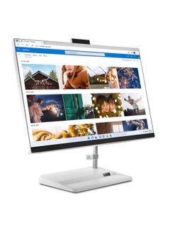 Lenovo IdeaCentre AIO 3 24IAP7 With 23.8-Inch Touch Full HD Display, Core i3-1220P Processor/8GB RAM/512GB SSD/Intel UHD Graphics/Windows 11 Home/ English/Arabic White  - Image 4