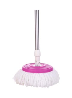 Generic Round Floor Mop With Stainless Steel Stick And Plastic Handle Multicolour  - Image 2