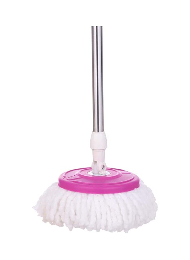 Generic Round Floor Mop With Stainless Steel Stick And Plastic Handle Multicolour  - Image 2