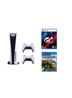 Playstaion 5 (Disc Version) + Extra Dualsense + Gran Turismo Ps5 + Minecraft Ps4