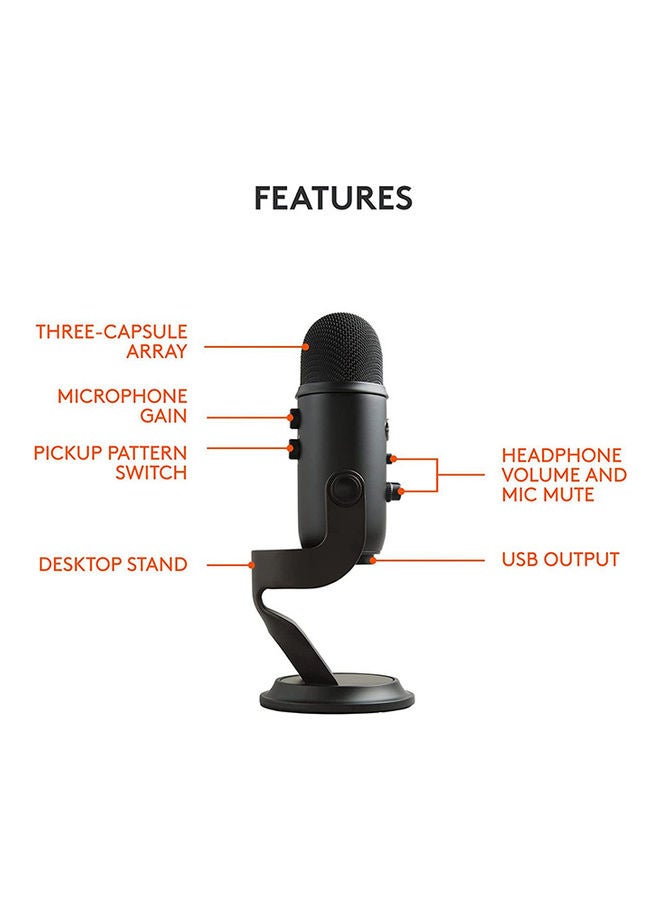 Logitech - Logitech Yeti Premium Multi-Pattern USB Microphone - Image 1