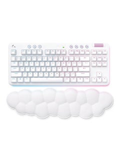 Logitech G715 Wireless Mechanical Gaming Keyboard, With Lightsync RGB, Lightspeed, GX Brown Tactile Switch, Keyboard Palm Rest, PC/Mac Compatible, English US Layout, White Mist | 920-010465  - Image 1
