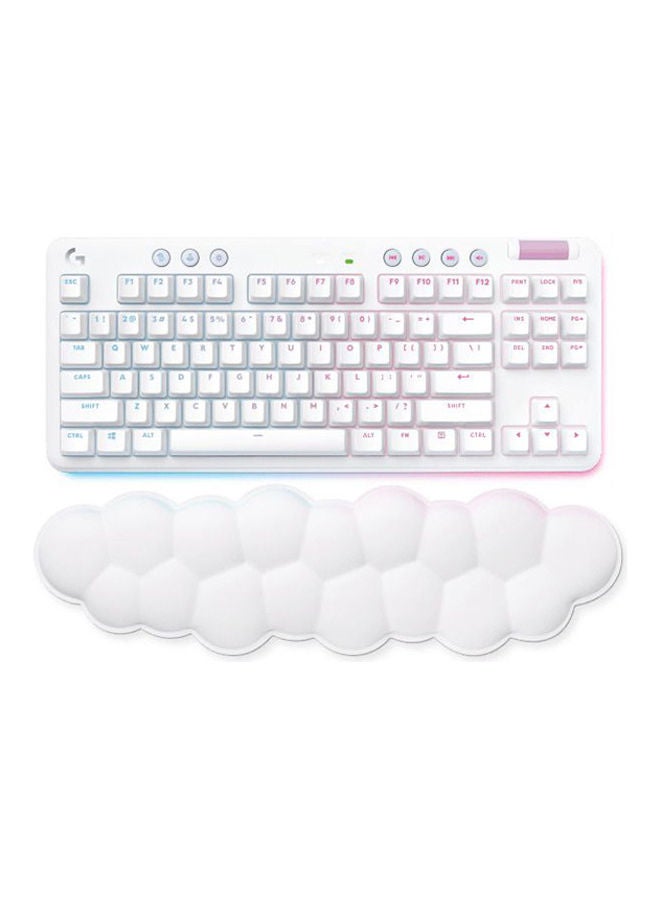 Logitech - G715 Wireless Mechanical Gaming Keyboard, With Lightsync RGB, Lightspeed, GX Brown Tactile Switch, Keyboard Palm Rest, PC/Mac Compatible, English US Layout, White Mist | 920-010465 - Image 1