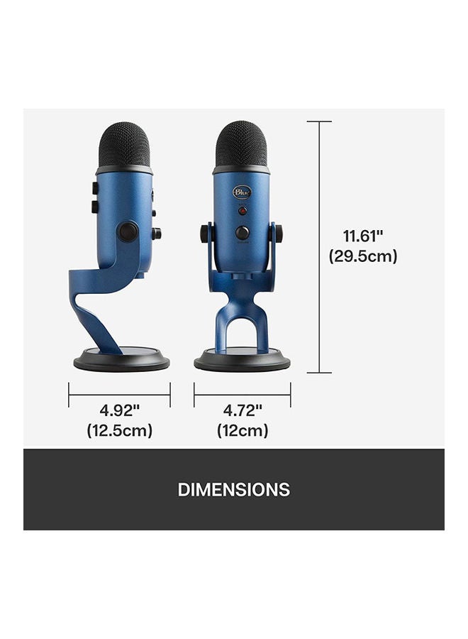 Logitech - Logitech Yeti Premium Multi-Pattern USB Microphone - Blue - Image 1