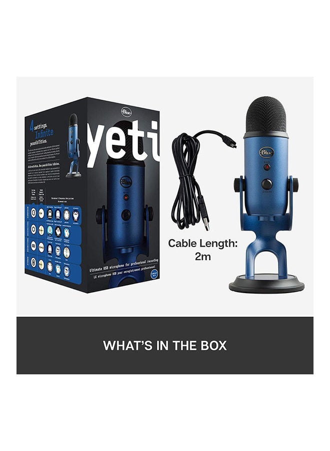 Logitech - Logitech Yeti Premium Multi-Pattern USB Microphone - Blue - Image 1