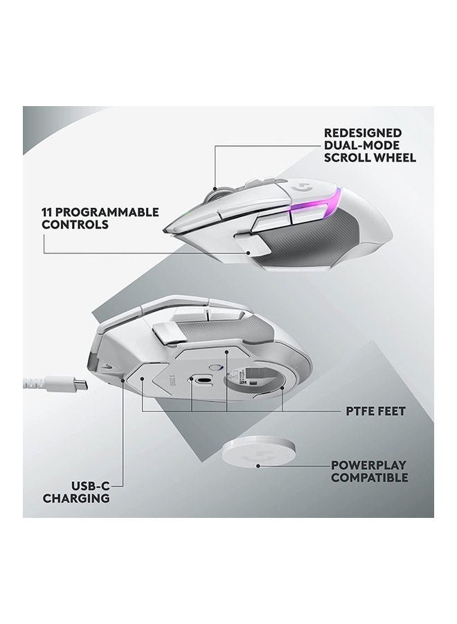 Logitech G502 X Plus Wireless Gaming Mouse - White - v1676565095/N53385408A_4