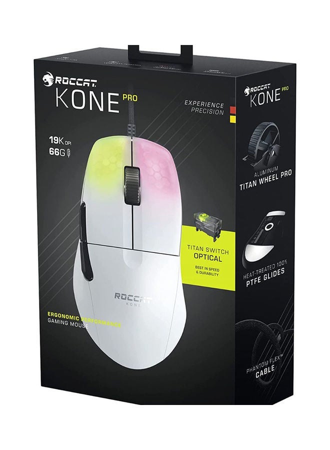 Roccat Kone Pro White Gaming Mouse - Image 5