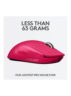 Logitech Logitech G Pro X Superlight Magenta Gaming Mouse  - Image 4