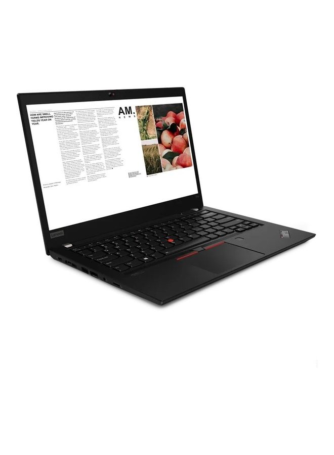 Lenovo T14, i7-1165G7, 8GB Base DDR4,512GB SSD M.2 2280 NVMe, Integrated, Win10 Pro 64, 14.0" FHD IPS 300nits, 720p HD Cam, Intel AX201 2x2AX+BT, WWAN Upgradable, Y-SCR,Y-FPR,3 Cell 50Whr, 65W USB-C 3PIN-UK, English/Arabic Black  - Image 1