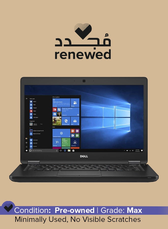 Renewed - Latitude 5480 Laptop With 14-Inch Display,Intel Core i5 Processor/7th Gen/8GB RAM/256GB SSD/Intel HD Graphics 620 English/Arabic Black