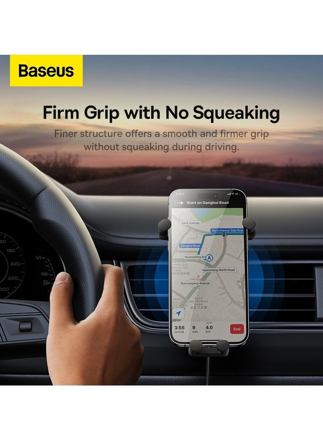 Baseus Wireless Car Charger Mount, Gravity Type 15W Max Qi Fast Charging Car Air Vent Applicable for iPhone 14, 13, 12, 11, X and 8 Series Samsung, Huawei, Xiaomi Black - Image 5