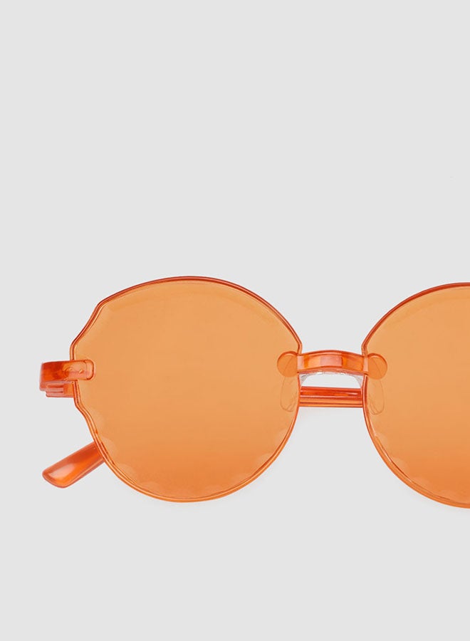 Women's Sunglass With Durable Frame Lens Color Orange Frame Color Orange - Image 4