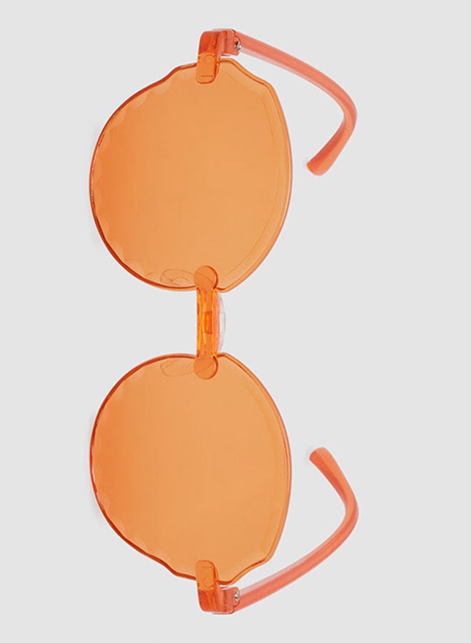 Women's Sunglass With Durable Frame Lens Color Orange Frame Color Orange - Image 5