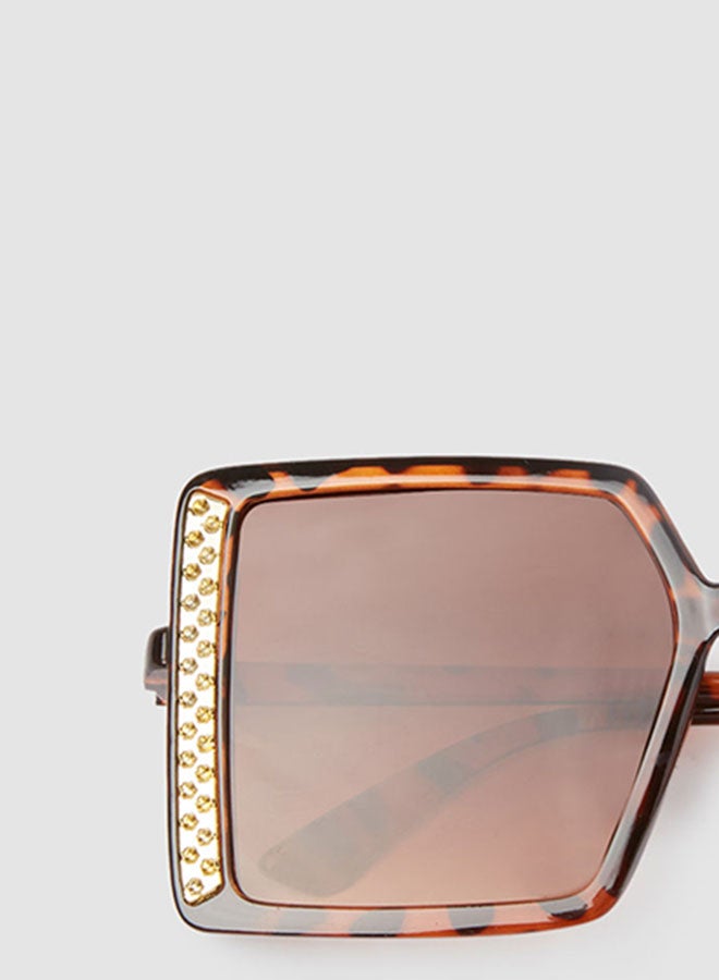 Women's Sunglass With Durable Frame Lens Color Brown Frame Color Tiger Pattern - Image 5