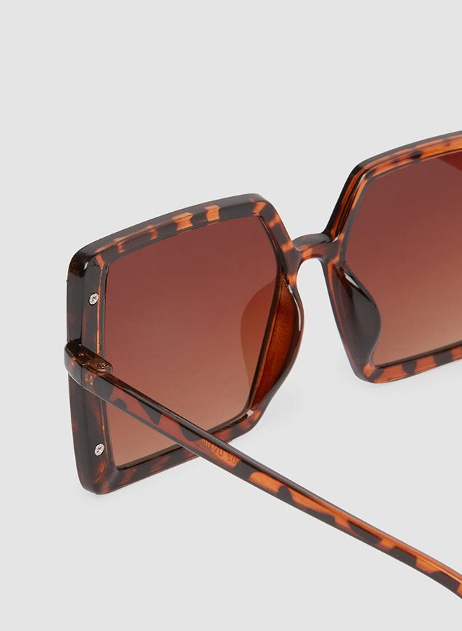 Women's Sunglass With Durable Frame Lens Color Brown Frame Color Tiger Pattern - Image 2