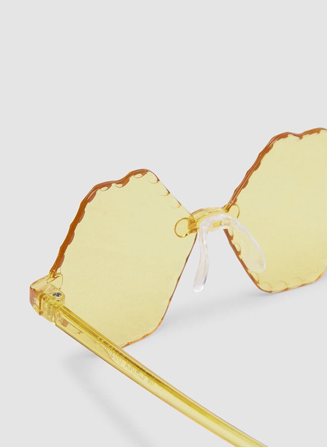 Women's Sunglass With Durable Frame Lens Color Yellow Frame Color Yellow - Image 2