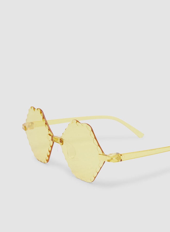 Women's Sunglass With Durable Frame Lens Color Yellow Frame Color Yellow - Image 3