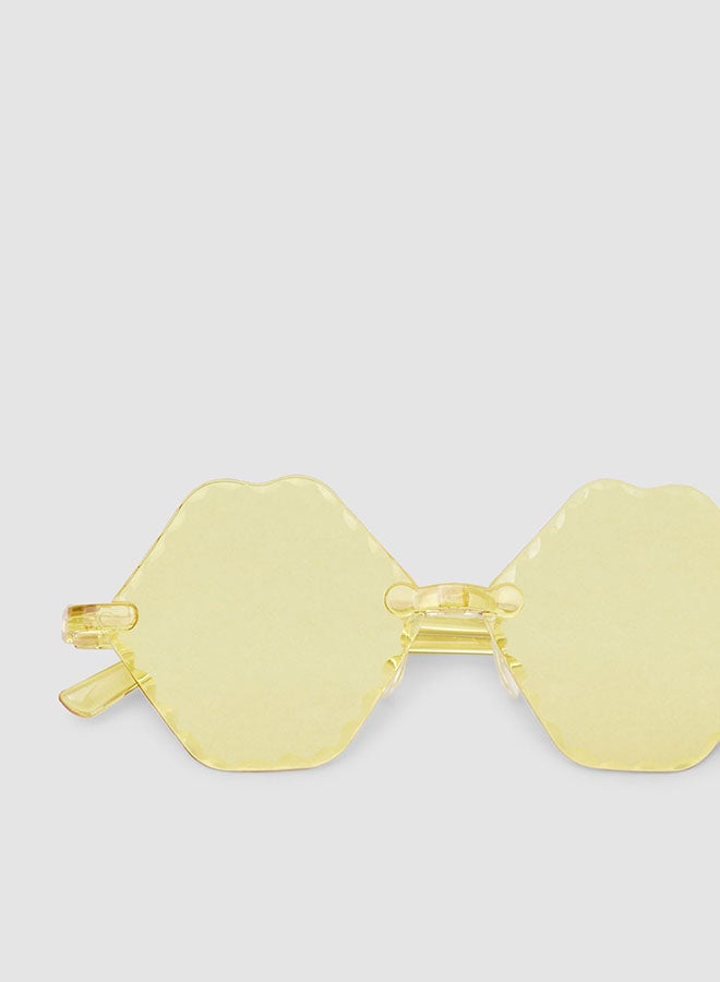 Women's Sunglass With Durable Frame Lens Color Yellow Frame Color Yellow - Image 4