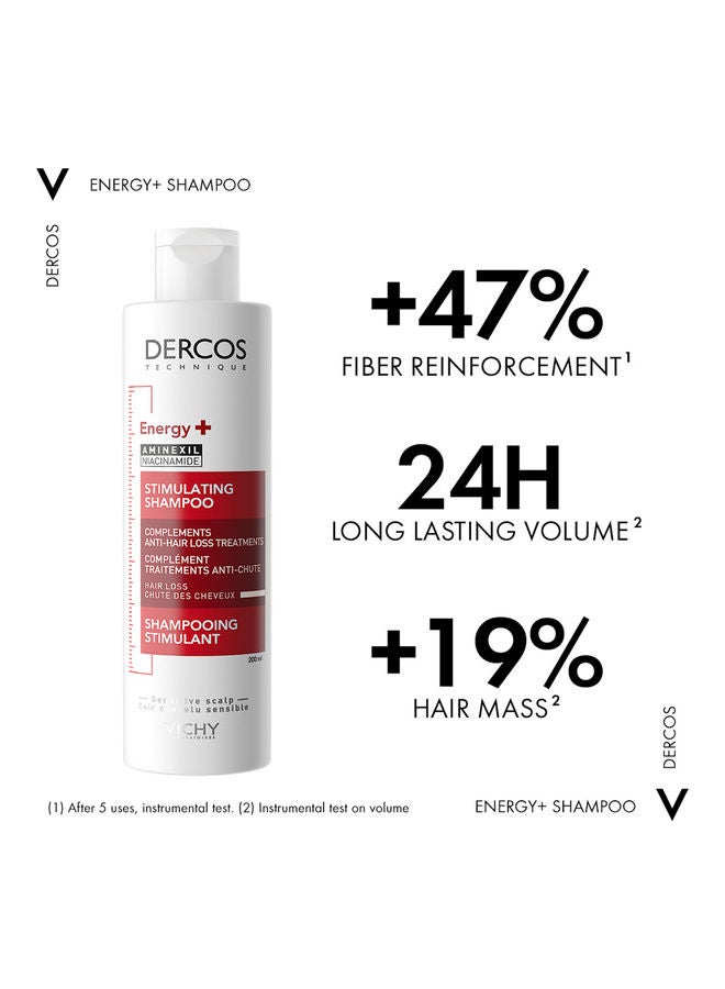 VICHY - Dercos Energy + Stimulating and Anti Hair Loss Shampoo with Aminexil 200ml - Image 1