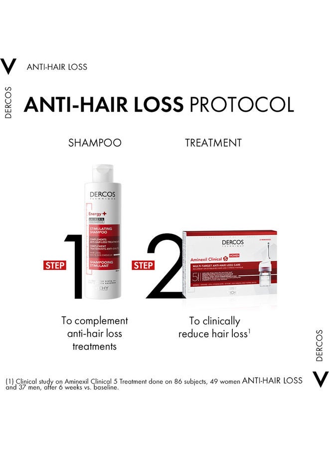 VICHY - Dercos Energy + Stimulating and Anti Hair Loss Shampoo with Aminexil 200ml - Image 1