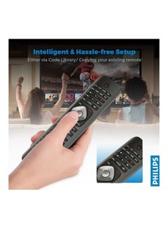 Philips 8-in-1 Universal Remote Control With Learning Function - Compatible With 2000+ Brands, Easy Setup, Works With TV, DVD, Soundbar - Black  - Image 4