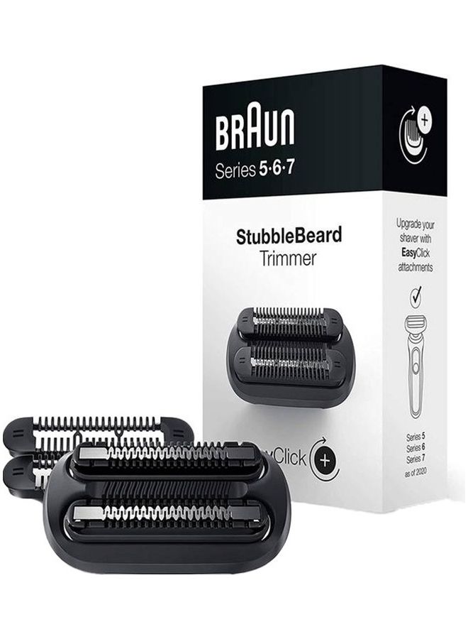 BRAUN - Easy Click Stubble Beard Trimmer Attachment For New Generation Series 5, 6 And 7 Electric Shaver With Four Different Stubble Lengths 8 x 6.5 x 16cm - Image 1
