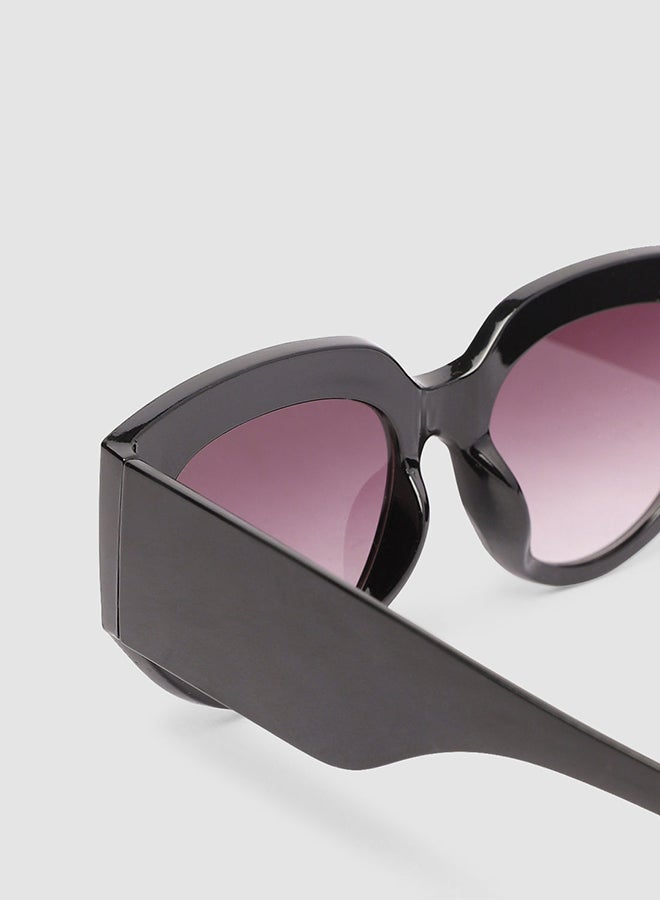 Women's Sunglass With Durable Frame Lens Color Grey Frame Color Black - Image 2