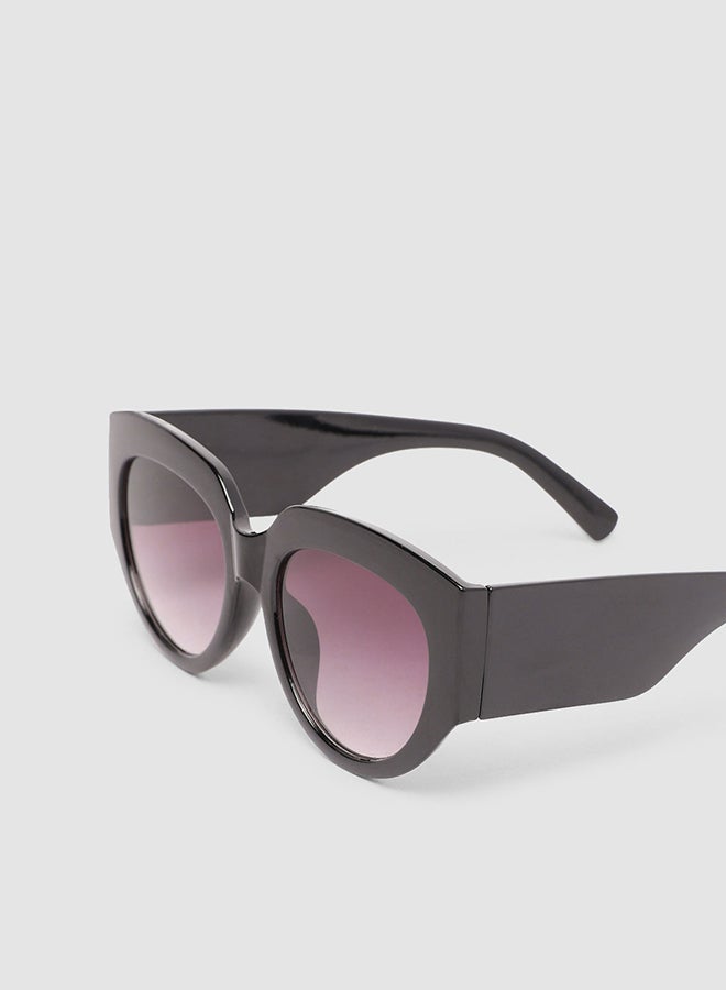 Women's Sunglass With Durable Frame Lens Color Grey Frame Color Black - Image 3