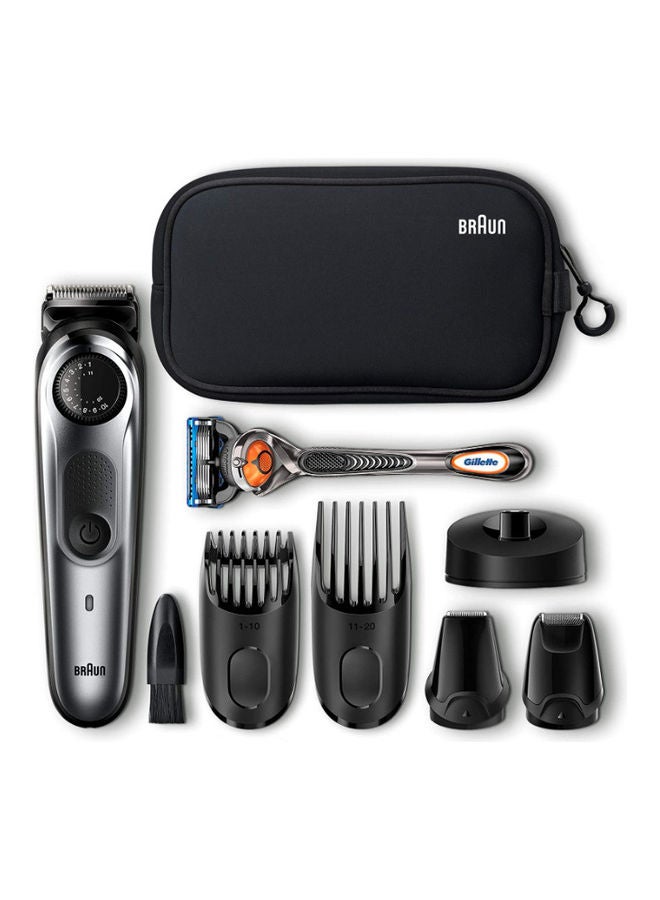 BRAUN Rechargeable Beard And Hair Trimmer With Gillette Fusion 5 Proglide Razor Toiletry Set 22.5 x 6.5 x 25.2cm  - Image 4