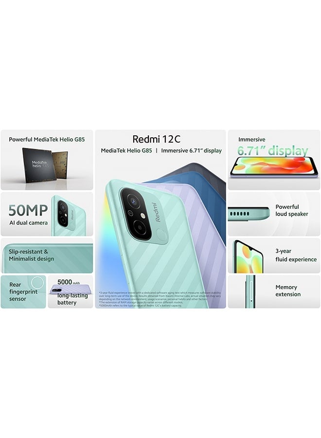 Xiaomi - Redmi 12C Dual SIM Graphite Gray 4GB RAM 128GB 4G - Global Version - Image 1