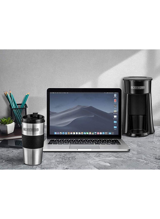 Coffee Machine, Includes 360ml Travel Mug with Lid, Auto-Off, Permanent Filter, Overfill Protection, Compact Design, Easy Storage, ECO Friendly, 360 ml 650 W DCT10-B5 Black/Silver - v1676801907/N41216982A_5