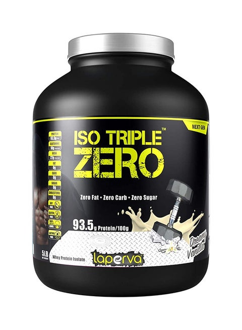 ISO Triple Zero - صفر دهون كربوهيدرات سكر - نكهة الفانيليا الحالمة - بروتين مصل اللبن المعزول - 5 رطل