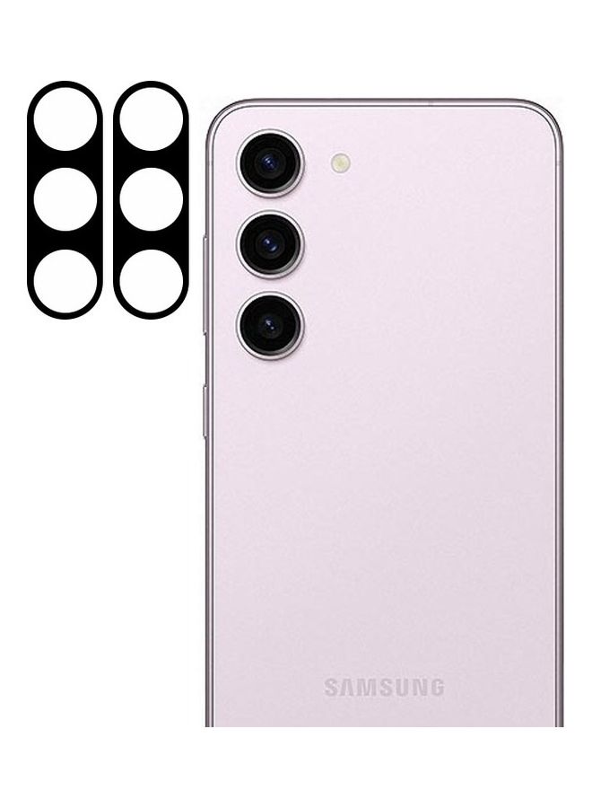 MARGOUN 2Pack for Samsung Galaxy S23 Plus Camera Lens Protector 9H Tempered Glass 2.5D Anti-Scratch Case Friendly Shatterproof Black/Clear - Image 1