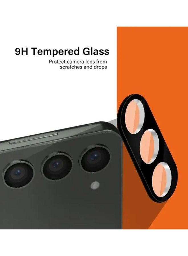 MARGOUN 2Pack for Samsung Galaxy S23 Plus Camera Lens Protector 9H Tempered Glass 2.5D Anti-Scratch Case Friendly Shatterproof Black/Clear - Image 2