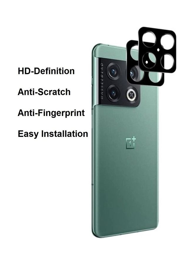 MARGOUN - 2Pack for OnePlus 10 Pro Camera Lens Protector 9H Tempered Glass 2.5D Anti-Scratch Case Friendly Shatterproof Black/Clear - Image 1