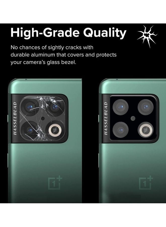 MARGOUN - 2Pack for OnePlus 10 Pro Camera Lens Protector 9H Tempered Glass 2.5D Anti-Scratch Case Friendly Shatterproof Black/Clear - Image 1
