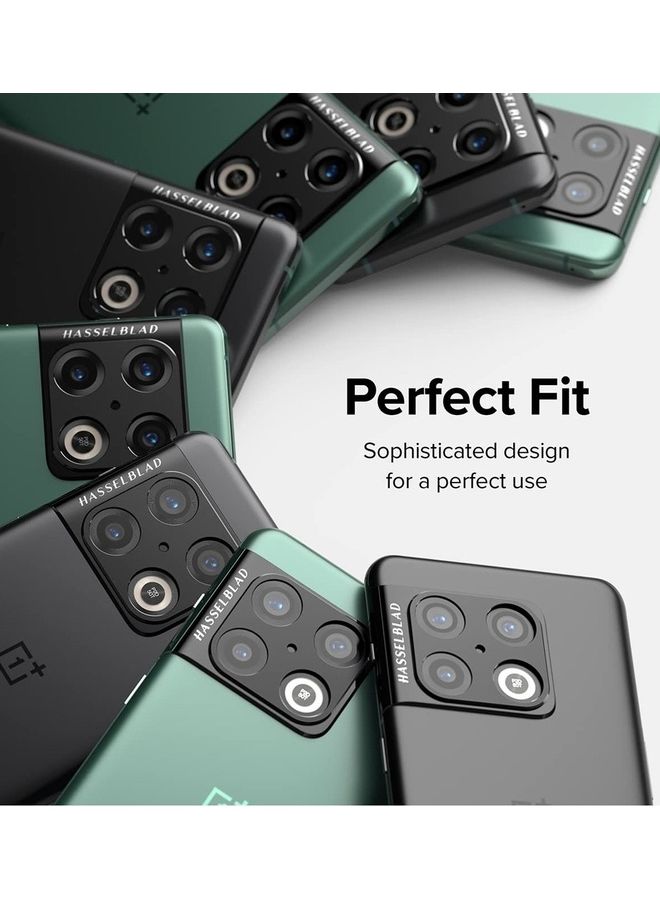 MARGOUN - 2Pack for OnePlus 10 Pro Camera Lens Protector 9H Tempered Glass 2.5D Anti-Scratch Case Friendly Shatterproof Black/Clear - Image 1