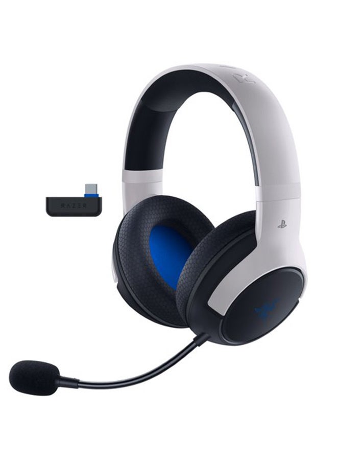 RAZER Razer Kaira HyperSpeed Wireless Gaming Headset for Playstation 5 / PS5, PS4, PC, Mobile: 50mm Drivers - HyperClear Cardioid Mic - Memory Foam Cushions - Bluetooth - 30 Hr Battery - White & Black  - Image 1