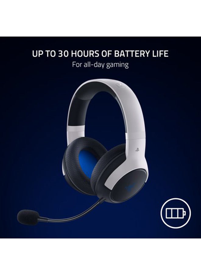 RAZER Razer Kaira HyperSpeed Wireless Gaming Headset for Playstation 5 / PS5, PS4, PC, Mobile: 50mm Drivers - HyperClear Cardioid Mic - Memory Foam Cushions - Bluetooth - 30 Hr Battery - White & Black  - Image 2