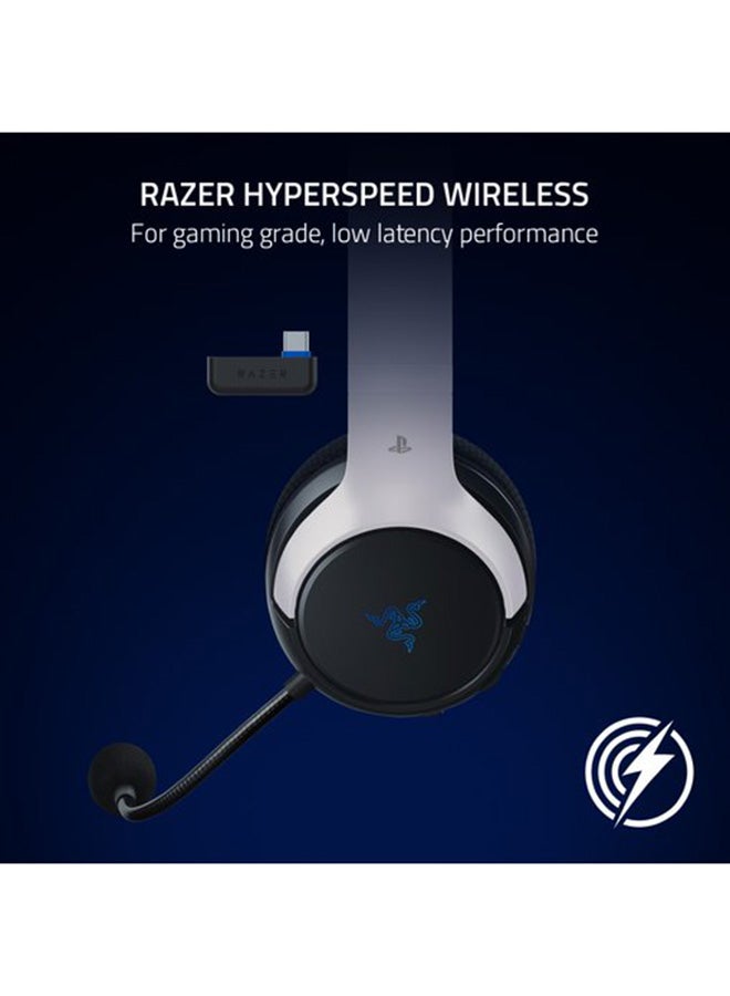 RAZER Razer Kaira HyperSpeed Wireless Gaming Headset for Playstation 5 / PS5, PS4, PC, Mobile: 50mm Drivers - HyperClear Cardioid Mic - Memory Foam Cushions - Bluetooth - 30 Hr Battery - White & Black  - Image 3