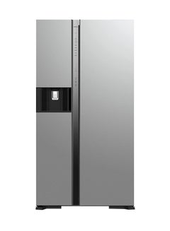 700L Gross, Net 605L Side by Side 2 Door Refrigerator, 10 Year Warranty on Inverter Compressor, Dual Fan Cooling, Quick Freezing Touch Control-Ice & Water Dispenser-1 Year Warranty RSX700GPUK0GS Glass Silver